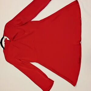 NWT H&M Red Fit N Flare Dress Twist Front Bust Skater Size Medium